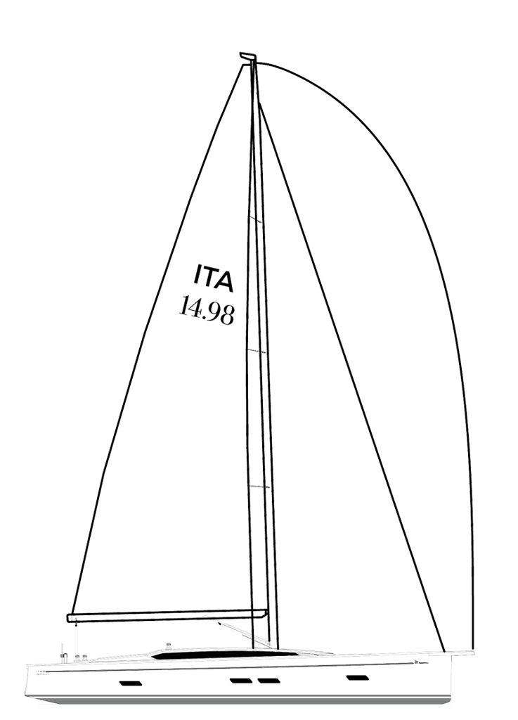 1498 Bellissima Sail Plan
