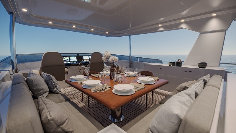 Offshore Yachts flybridge