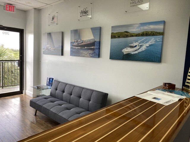 David Walters Yachts office lounge
